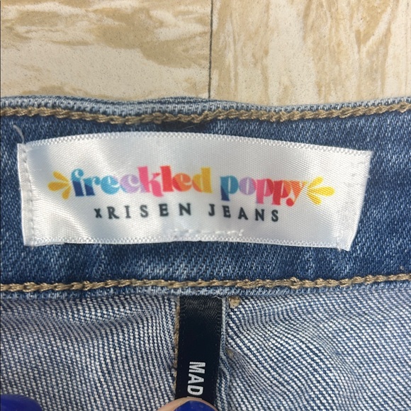 Women's Blue Straight Leg Jeans - Picture 2 of 5